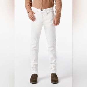 Frame Le Homme Slim White Denim Jeans In 33